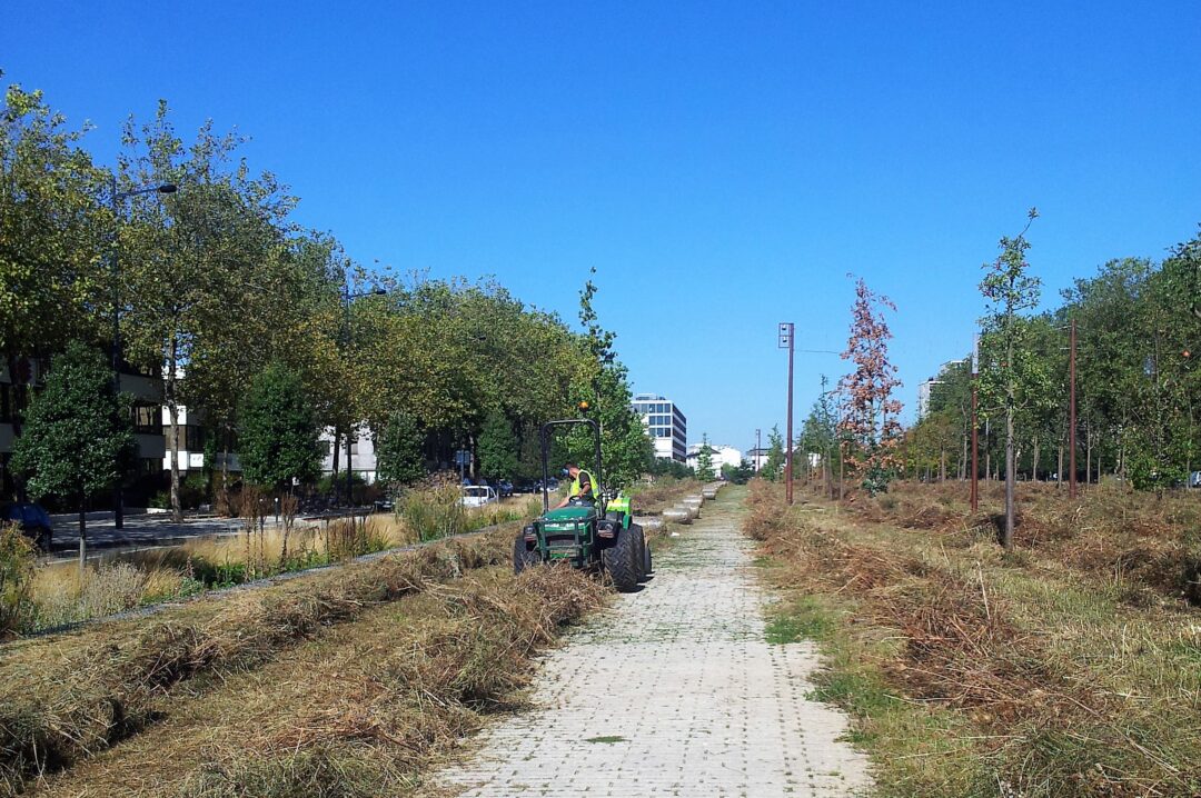 Entretien d'un trottoir d'une ville