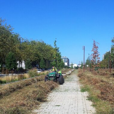 Entretien d'un trottoir d'une ville