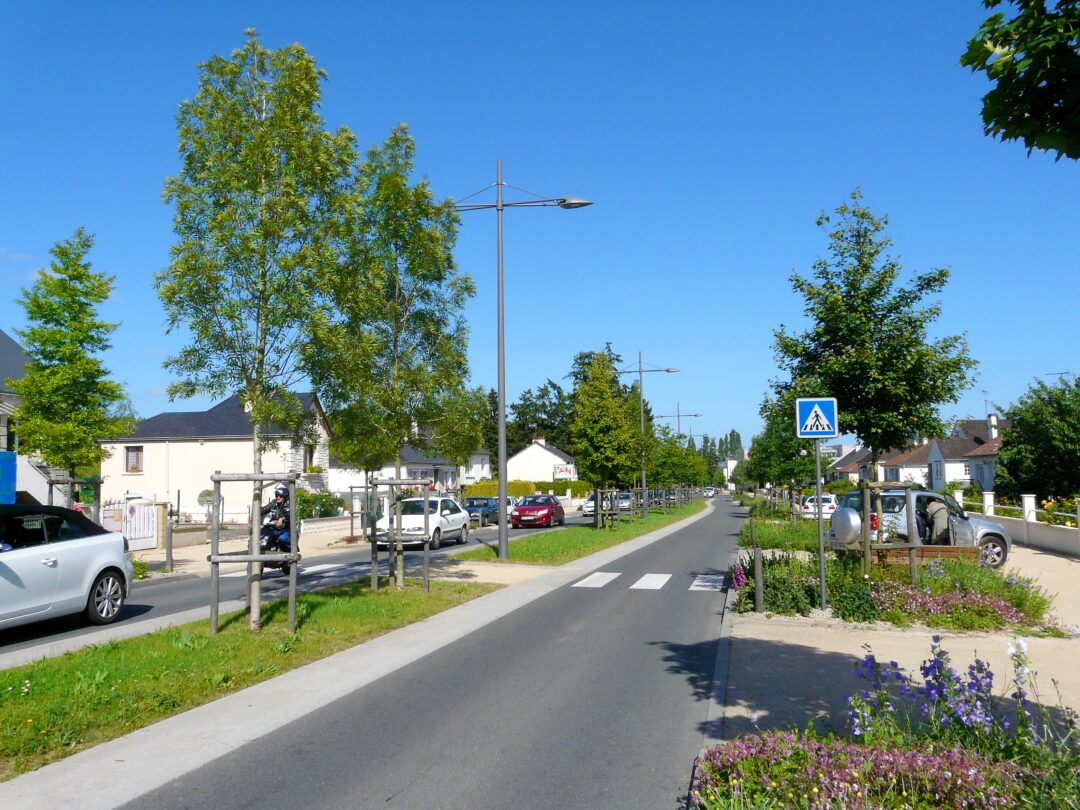 Trottoir avec plantations