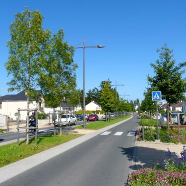 Trottoir avec plantations